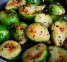 Spicy Stir Fried Brussel Sprouts